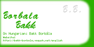 borbala bakk business card